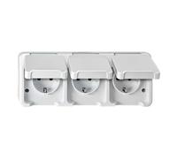Merten Merten Prise triple SCHUKO gris clair MEG2390-8029 Quantité:1