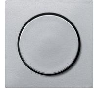 Merten Plaque centrale, Bouton + interrupteur, Argent