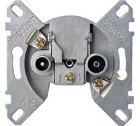Merten Prise d'antenne BK/Sat - double - DIN EN 50083-1/A1 - DIN EN 80083-2/A1 (466099)