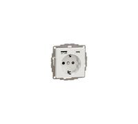 Merten Prise Schuko MEG2367-0319 avec chargeur USB, 100% thermoplastique, blanc 37 x 28 cm