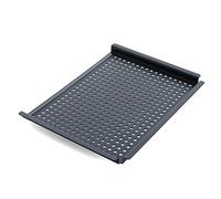 Merten & Storck Carbon Steel BBQ Rôtissoire Perforée en Fonte, 30cm x 35cm, Perforations pour Évacuation d’Huile et Gras, Barbecue, Camping, Grillades, Cuisson en Plein Air, Noir