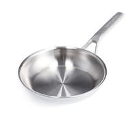 Merten & Storck Tri-Ply Stainless Steel, Poêle à Frire de 20 cm en Inox Trois Couches, Compatible avec l'Induction, Multicouche, Va au Four, Argent
