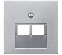 Merten System M couvercle UAE boîte de données 2 compartiments aluminium