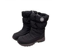 Mertmliy Bottes Neige Femmes Doublées Fourrure avec Fermeture Éclair Latérale, Daim Duveteux, Semelle Extérieure Crantée Caoutchouc, Idéales Conduite, Trajets Quotidiens, Sorties, Rendez-Vous