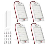 MERTTURM 48LED Voiture Interieur, Lumière Blanche Super Brillant Barre LED DC12v-85V 800LM Avec Interrupteur ON/OFF, Plafonnier LED Camping Car Universel pour Camion/Bateau/Van/Caravane(4 Pièces)