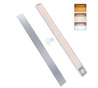 MERTTURM Lampe de Placard 160LED, Lampe à Détecteur de Mouvement, Luminosité Réglable avec 3 Couleurs, USB Rechargeable, Sans Fil, Convient à Armoires, Cuisines, Couloirs, Garage, Lampe de Poche