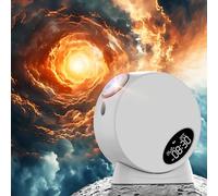 MERTTURM Projecteur Ciel Etoile avec Météore Dynamique, Planetarium Projecteur Galaxy avec Horloge, 13 HD Disques, Minuterie, 2 Réglages de Rotation (Rapide/Lent) pour Enfants, Adultes, Festival