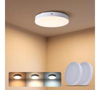 MERTTURM Rechargeable Motion Sensor Light Indoor with Remote, 10000mAh Wireless LED Ceiling Light with Timer, Dimmable, 3 Color, Closet Light for RV Shower Closet Hallway Storage Garage - 2pcs