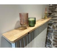 Merveille - Tablette Radiateur sans Percer - Étagère Lames en Bois Massif Hévéa Indéformable - Épaisseur 18 mm - Résistance Humidité + Chaleur, 100°C - Fabrication Française (100x15cm)
