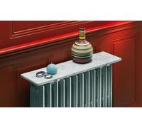 Merveille - Tablette Radiateur sans Percer - Étagère Marbre de Carrare Naturel - Épaisseur 20 mm - Résistance Humidité + Chaleur, 100°C - Fabrication Française (50x16cm)