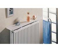 Merveille - Tablette Radiateur sans Percer - Étagère Réversible Mélaminée Blanc/Hacienda Indéformable - Épaisseur 19 mm - Résistance Humidité + Chaleur, 100°C - Fabrication Française - 60 x 12 cm