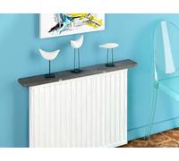 Merveille - Tablette Radiateur sans Percer - Étagère Réversible Mélaminée Chêne/Béton Indéformable - Épaisseur 19 mm - Résistance Humidité + Chaleur, 100°C - Fabrication Française - 60 x 20 cm