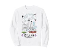 Merveilles de la Nature de l'Islande Aurora Volcano Puffins Souvenir Sweatshirt