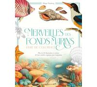 Merveilles des fonds marins Carnet de coloriage avec modèles en couleur - Collectif - Marabout - broché - Livre-jeu