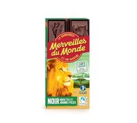 MERVEILLES DU MONDE - Tablette Chocolat Noir, Noisettes Et Amandes Pilées, 100g - Lot De 4