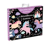 Merveilleuses licornes - Mes jolies cartes à gratter: Pochette avec 8 cartes et un stylet en bois