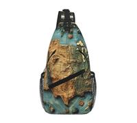 Merveilleux sac à dos à bandoulière avec carte des États-Unis - Sac à dos fin à bandoulière pour homme et femme - Sac à bandoulière léger et décontracté