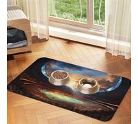 Merveilleux tapis d'alimentation antidérapant durable en similicuir absorbant l'eau pour animal domestique 40 x 60 cm