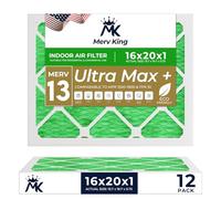 MervKing Lot de 12 filtres à air plissés pour four HVAC 40,6 x 50,8 x 1,8 cm | MERV 13 | MPR 1500-1900 Ultra Plus | Taille réelle : 40 x 50 x 1,9 cm