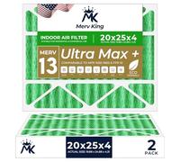 MervKing Lot de 2 filtres à air plissés pour four CVC 50,5 x 63,2 x 10,9 cm | MERV 13 | MPR 1500-1900 Ultra Plus