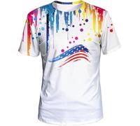 MERVOS Summer 3D Graffiti Art Print T Shirt Retro Hip-hop Street Style Unisex Round Neck Short Sleeve Top Chemise Retro Hip Hop Street Style Unisex Round Neck Short Sleeve Top