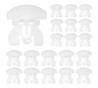 MERVYNGLYNNHUNTER Lot de 20 bloqueurs de rideaux pour systèmes de rail - Blocage intermédiaire pour rails - Blanc