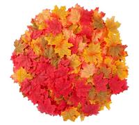 MERVYNGLYNNHUNTER Lot de 200 feuilles d'érable mixtes feuilles d'automne artificielles artificielles pour la maison, décorations d'Halloween, mariage, fête de Thanksgiving, fêtes artistiques DIY