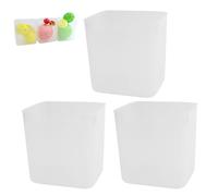 MERVYNGLYNNHUNTER Lot de 3 boîtes de rangement en plastique pour réfrigérateur - Avec porte latérale - Translucides