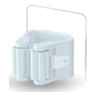 MERVYNGLYNNHUNTER Lot de 6 crochets muraux adhésifs pour balais et serpillères, support réglable en plastique Mit 6 pièces pour salles de bains et cuisines (blanc)