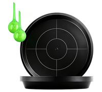 MERVYNGLYNNHUNTER Lot de 8 soucoupes rondes noires de 30 cm avec 2 petites boules d'arrosage, plateau en plastique pour jardin, plantes, fleurs et plantes d'intérieur, arrosage