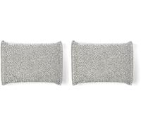 Mery Coussin Doux, Argent, 13 x 8.5 x 2.5 cm (Lot de 2)