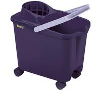 Mery Godet à vadrouille Godet avec roues pivotantes Godet avec Egouttoir large Force optimale 14 litres Violet Mesures : 39Lx25.Lx36.5H cm