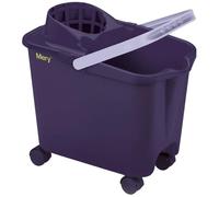 Mery Godet à vadrouille Godet avec roues pivotantes Godet avec Egouttoir large Force optimale 14 litres Violet Mesures : 39Lx25.Lx36.5H cm