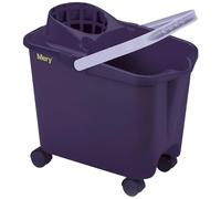 Mery | Seau à Serpillère avec Roues Pivotantes | Essoreur Large et Amovible | Capacité 14L | Résistant et Pratique | 39 x 25,5 x 36,5 cm | Violet