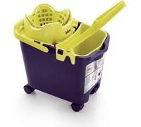 Mery| Seau d'essuyage Pelle automatique à roulettes Plateau polyvalent Pour tous types de serpillères Respectueux de l'environnement Avec système à ressort Capacité 14 litres