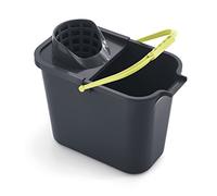 Mery 0111.32 Seau Rectangulaire 12 L avec égouttoir, Polypropylène, Gris et Lime, 23 x 37 x 29 cm