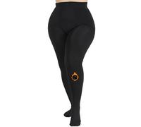 MERYLURE Collants doublés en polaire grande taille, collants thermiques d'hiver chauds pour femme, leggings opaques taille haute, noir, 3XL/4XL