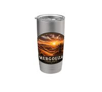Merzouga Désert Sahara Sunset Maroc Gobelet isotherme en acier inoxydable double paroi