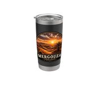 Merzouga Désert Sahara Sunset Maroc Gobelet isotherme en acier inoxydable double paroi