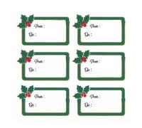 Mes 12 Petites Etiquettes Adhesives Houx De Noel