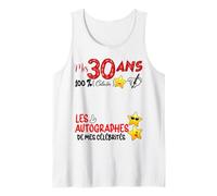 Mes 30 Ans 100 pour Cent Collector autographes Anniversaire Débardeur