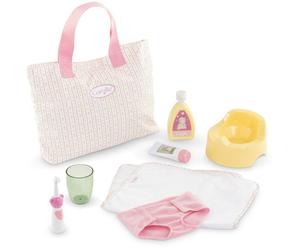 Mes Accessoires Poupons 30/36cm - COROLLE - Coffret Accessoires à Langer - Motif Tulipes