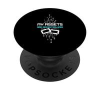 Mes Actifs sont décentralisés drôle Crypto Blockchain Investisseur PopSockets PopGrip Adhésif