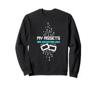 Mes Actifs sont décentralisés drôle Crypto Blockchain Investisseur Sweatshirt