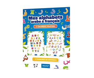 MES ALPHABETS ARABE ET FRANCAIS - 2 GRANDS POSTERS - apprendre l'arabe aux enfants