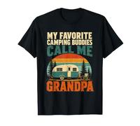 Mes Amis de Camping préférés Call Me Grandpa Retro T-Shirt
