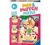 Ravensburger Puzzle pour Enfants - 05198 Mix & Match Mes Amis de la Ferme - Puzzle pour Enfants à partir de 4 Ans - avec 3 x 24 pièces