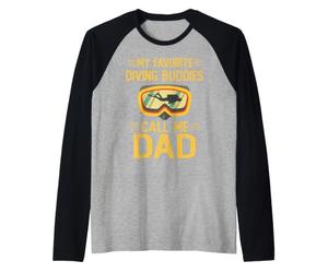 Mes Amis de plongée préférés m'appellent Papa, père Plongeur Manche Raglan