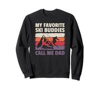 Mes Amis de Ski préférés m'appellent Papa Funny Skiing Sweatshirt