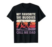 Mes Amis de Ski préférés m'appellent Papa Funny Skiing T-Shirt